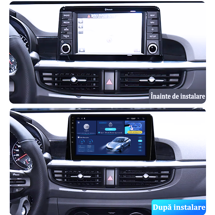 Navigatie dedicata KIA Morning picanto 2017-2020, 8GB RAM 128GB ROM, Octacore, Platforma TS18, Android 13, Display QLED 9”, Suporta camera 360º, DSP, Carplay&Android Auto, SIM 4G, Ventilator Activ [5]