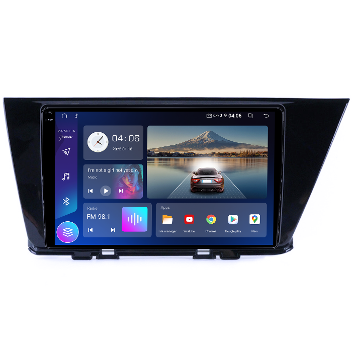 Navigatie dedicata Kia Niro 2016-2019, 4GB RAM 64GB ROM, Quadcore, Android 14, Display QLED 1K, 9", DSP, Carplay&Android Auto, Suport camere AHD [2]