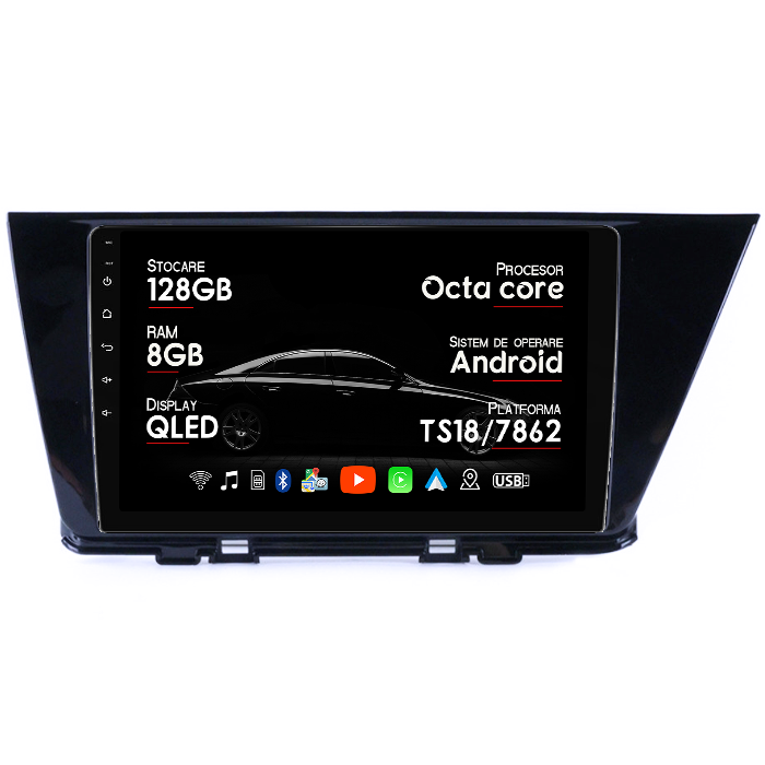 Navigatie dedicata Kia Niro 2016-2019, 8GB RAM 128GB ROM, Octacore, Platforma (), Android 14, Display QLED 9”, Suporta camera 360º, DSP, Carplay&Android Auto, SIM 4G, Ventilator Activ [1]