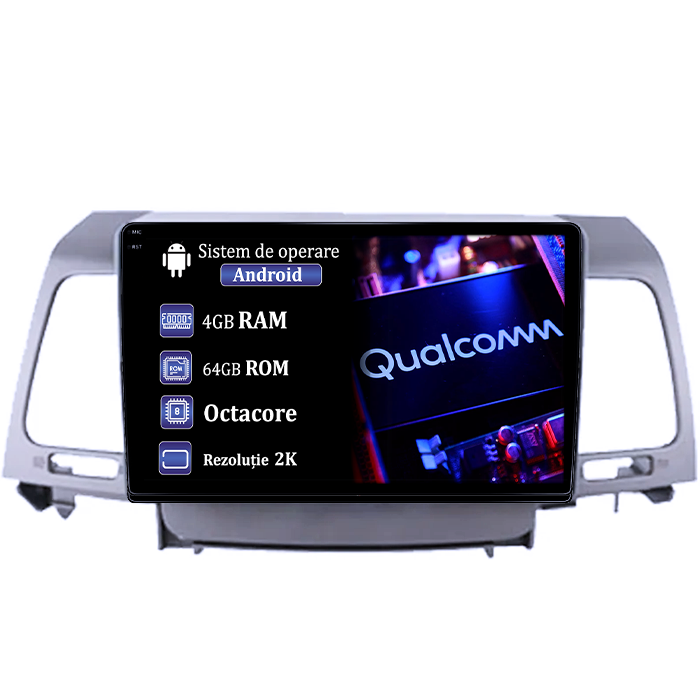 Navigatie dedicata Kia Opirus 2007-2008, 4GB RAM 64GB ROM, Procesor Qualcomm Octacore, Android 14, Rezolutie 2K, Display QLED 9", DSP, Carplay&Android Auto, SIM 4G [1]