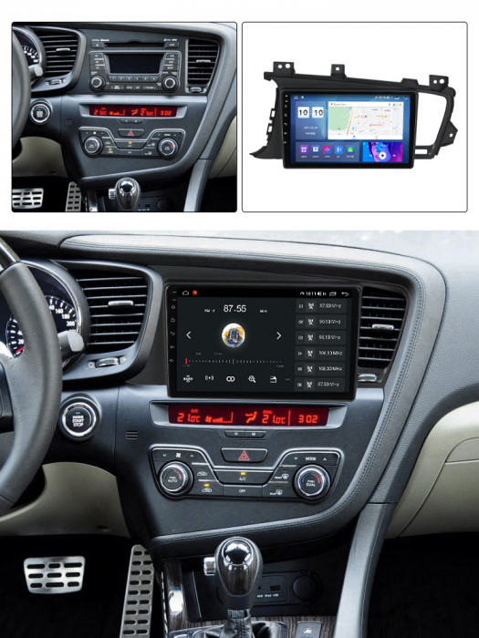 Navigatie dedicata Kia Optima 2011-2014, Black, 4GB RAM 64GB ROM, Octacore, Android 13, Display QLED 9", DSP, Carplay, Android Auto, Internet, Youtube, Waze, WIFI, Bluetooth [4]