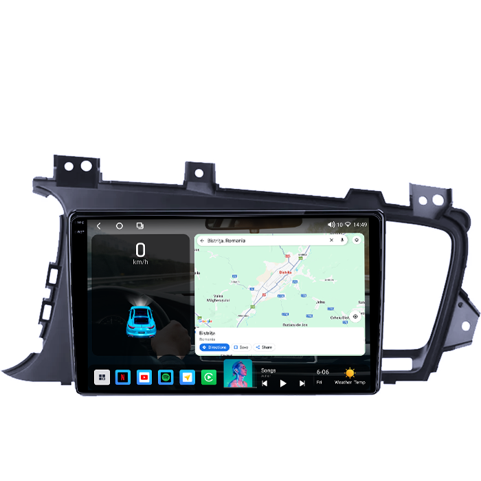 Navigatie dedicata Kia Optima 2011-2014, Black, 4GB RAM 64GB ROM, Octacore, Android 14, Display QLED 1K 9", Carplay&Android Auto, SIM 4G, Ventilator Activ [2]