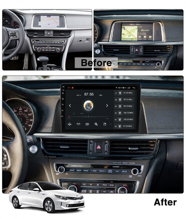 Navigatie dedicata KIA Optima 4 JF 2015-2020, 4GB RAM 64GB ROM, Octacore, Android 13, Display QLED 10", DSP, Carplay, Android Auto, Internet, Youtube, Waze, WIFI, Bluetooth [7]