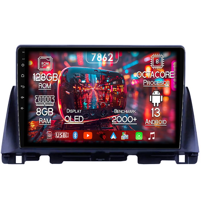Navigatie dedicata KIA Optima 4 JF 2015-2020, 8GB RAM 128GB ROM, Octacore, Platforma 7862,Android 13, Display QLED 10”, Suporta camera 360º, DSP, Carplay&Android Auto, SIM 4G, Ventilator Activ [1]