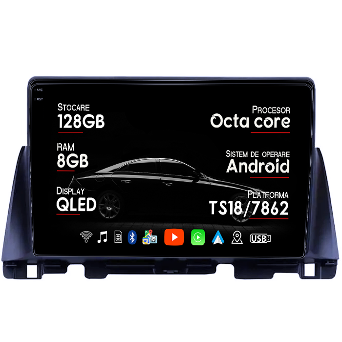 Navigatie dedicata KIA Optima 4 JF 2015-2020, 8GB RAM 128GB ROM, Octacore, Platforma TS18, Android 14, Display QLED 10", Suporta camera 360", DSP, Carplay&Android Auto, SIM 4G, Ventilator Activ [1]