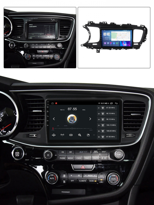 Navigatie dedicata Kia Optima K5 2013-2015, Black, 4GB RAM 32 ROM, Android 13, Display QLED, 9",DSP, Carplay, Android Auto, Internet, Youtube , Waze , WI-FI , USB , Bluetooth , Mirror [6]