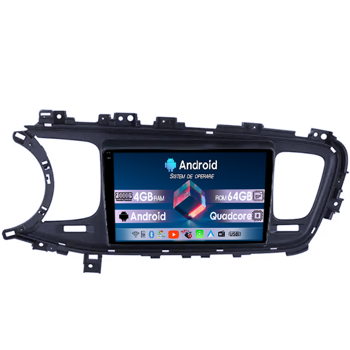 Navigatie dedicata Kia Optima K5 2013-2015, Black, 4GB RAM 64GB ROM, Quad Core, Display 9" QLED 1K, Carplay, Android 14, Bluetooth, Magazin Play, Suport Camere AHD [1]