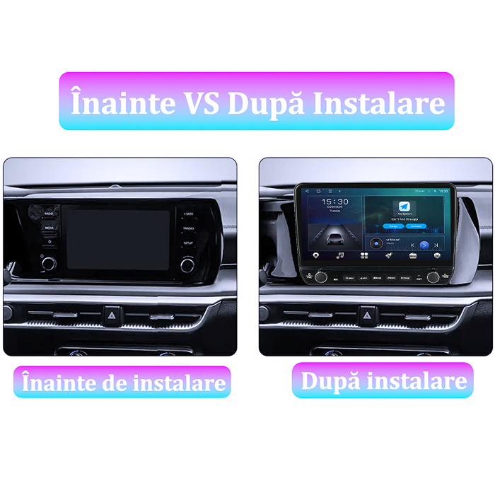 Navigatie dedicata Kia K5 3 2020-2021 Tesla cu butoane rotative model 2024, 4GB RAM 64GB ROM, Procesor Quadcore, Android 14, Display QLED 10", DSP, Carplay&Android Auto [7]