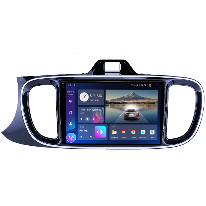 Navigatie dedicata Kia Pegas 2018-2020, 4GB RAM 64GB ROM, Quadcore, Android 14, Display QLED 1K, 9", DSP, Carplay&Android Auto, Suport camere AHD [2]
