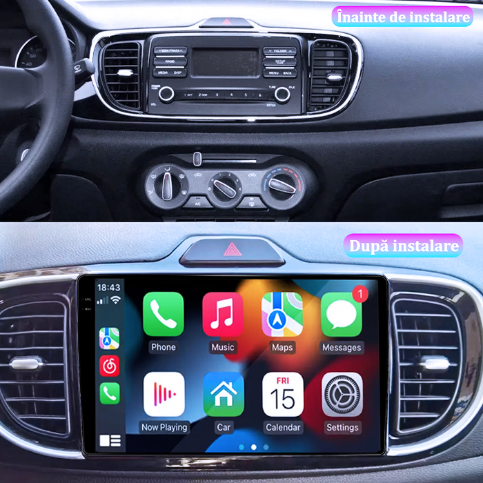 Navigatie dedicata Kia Pegas 2018-2020, 8GB RAM 128GB ROM, Octacore, Platforma 7862, Android 14, Display QLED 9" 2K, Suporta camera 360", DSP, Carplay&Android Auto, S [2]