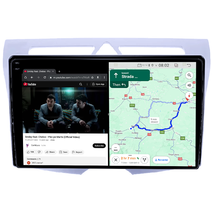 Navigatie dedicata Kia Picanto 2007-2011, 12GB RAM 256GB ROM, Android 14, Rezolutie 2K, Display QLED, 9", DSP, Carplay, Android Auto, Internet, Youtube, Waze, Wi Fi, USB [4]