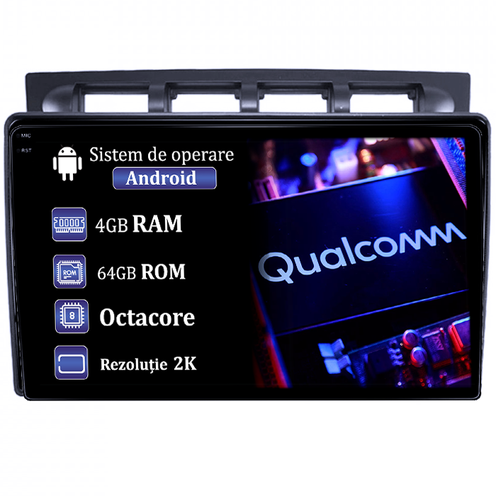 Navigatie dedicata Kia Picanto 2004-2007, 4GB RAM 64GB ROM, Procesor Qualcomm Octacore, Android 14, Rezolutie 2K, Display QLED 9", DSP, Carplay&Android Auto, SIM 4G [1]
