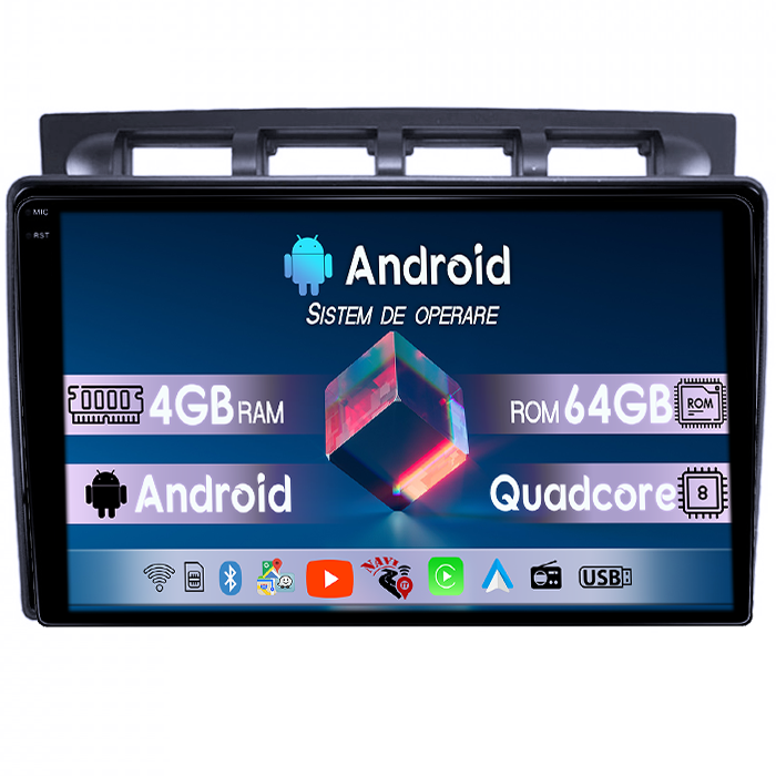 Navigatie dedicata Kia Picanto 2004-2007, 4GB RAM 64GB ROM, Quadcore, Android 14, Display QLED 1K, 9", DSP, Carplay&Android Auto, Suport camere AHD [1]