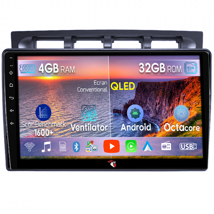Navigatie dedicata Kia Picanto 2004-2007, 4GB RAM 32GB ROM, Octacore, Android 14, Display QLED 9", DSP, Carplay&Android Auto, SIM 4G, Bluetooth, Ventilator Activ [1]
