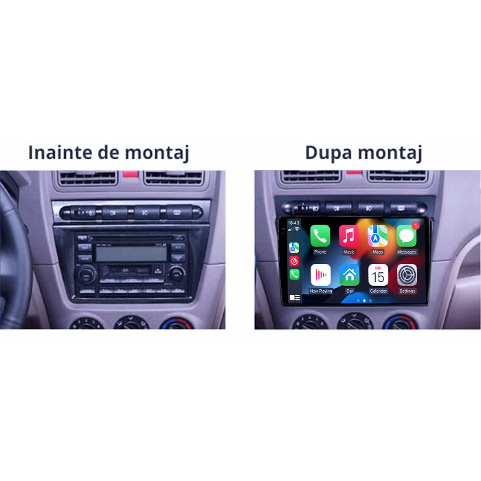 Navigatie dedicata Kia Picanto 2004-2007, 8GB RAM 128GB ROM, Octacore, Platforma 7862, Android 14, Display QLED 9" 2K, Suporta camera 360", DSP, Carplay&Android Auto, [4]