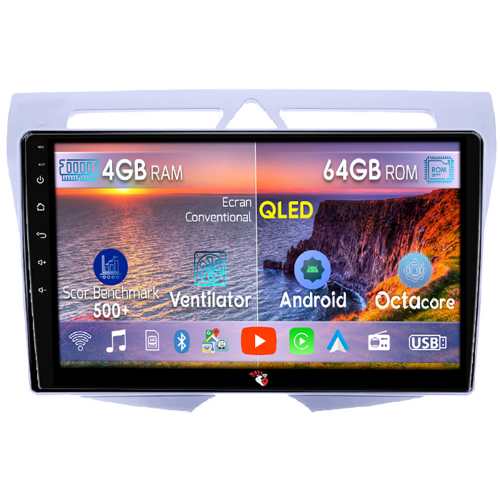 Navigatie dedicata Kia Picanto 2007-2011, 4GB RAM 64GB ROM, Octacore, Android 14, Display QLED 9", DSP, Carplay&Android Auto, SIM 4G, Ventilator Activ [1]