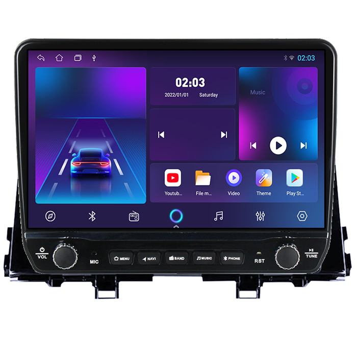 Navigatie dedicata Kia Picanto 2016+ Tesla cu butoane rotative model 2024, 4GB RAM 64GB ROM, Procesor Quadcore, Android 14, Display QLED 10", DSP, Carplay&Android Auto [5]