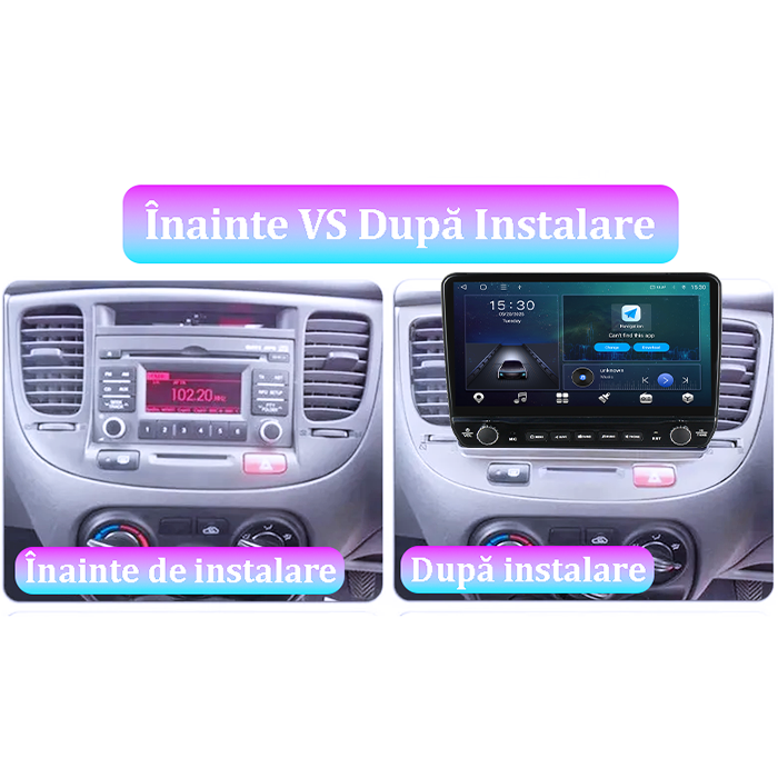 Navigatie dedicata Kia RIO2 2005-2011 Tesla cu butoane rotative model 2024, 4GB RAM 64GB ROM, Procesor Quadcore, Android 14, Display QLED 10", DSP, Carplay&Android Auto [7]