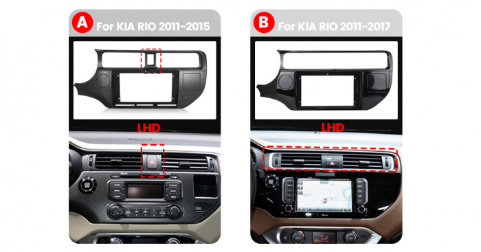 Navigatie dedicata Kia Rio 2011 - 2017, 4GB RAM 32 ROM, Android 13, Display QLED, 9",DSP, Carplay, Android Auto, Internet, Youtube , Waze , WI-FI , USB , Bluetooth , Mirrorlink [6]