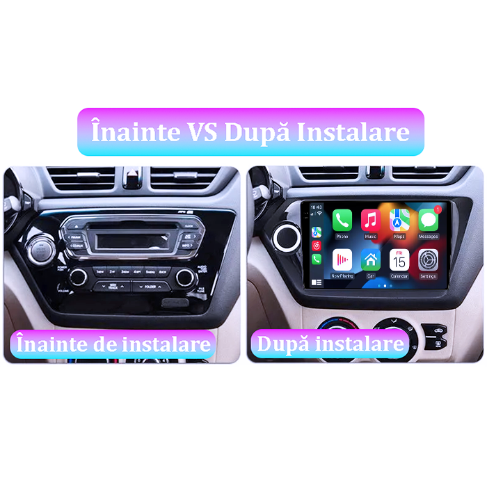 Navigatie dedicata Kia Rio 2011-2015, 4GB RAM 64GB ROM, Procesor Qualcomm Octacore, Android 14, Rezolutie 2K, Display QLED 9", DSP, Carplay&Android Auto, SIM 4G [4]