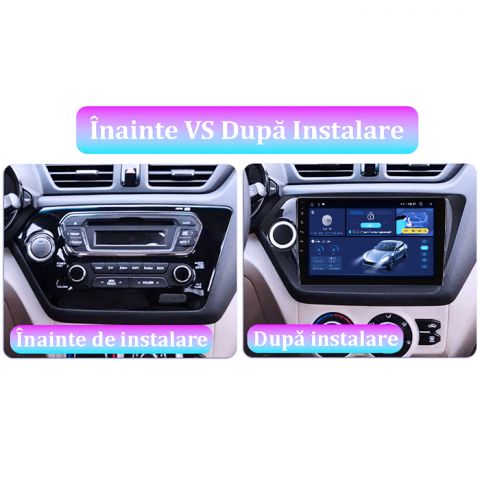 Navigatie dedicata Kia Rio 2011-2015, 4GB RAM 64GB ROM, Quad Core, Display 9" QLED 1K, Carplay, Android 14, Bluetooth, Magazin Play, Suport Camere AHD [3]