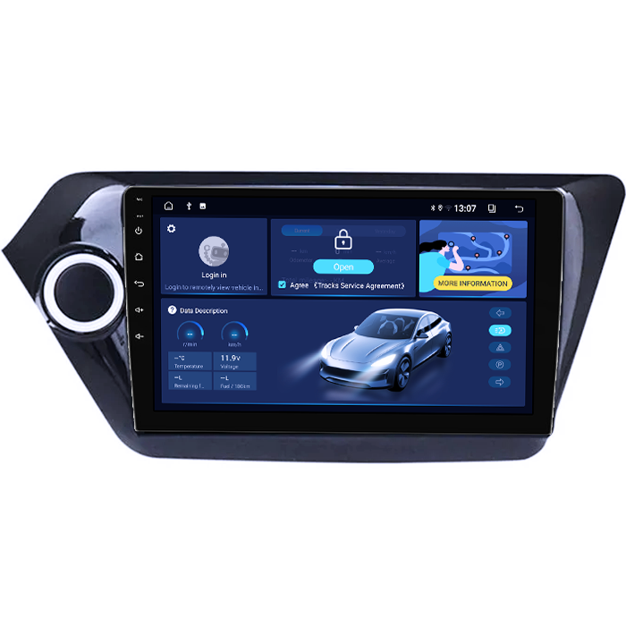 Navigatie dedicata Kia Rio 2011-2015, 8GB RAM 128GB ROM, Octacore, Platforma TS18, Android 13, Display QLED 9”, Suporta camera 360º, DSP, Carplay&Android Auto, SIM 4G, Ventilator Activ [2]