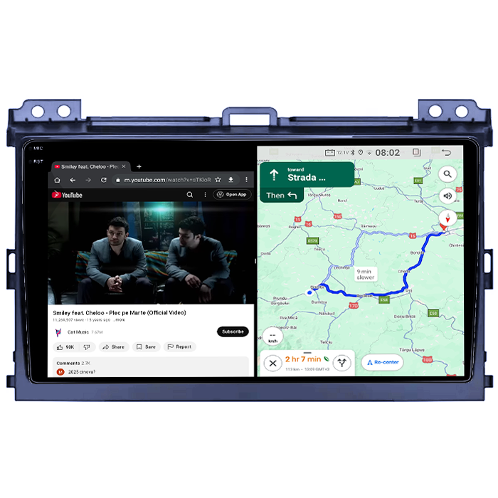 Navigatie dedicata Toyota Prado 2004-2009, 4GB RAM 64GB ROM, Octacore, Android 14, Display QLED 9", DSP, Carplay&Android Auto, SIM 4G, Ventilator Activ [4]