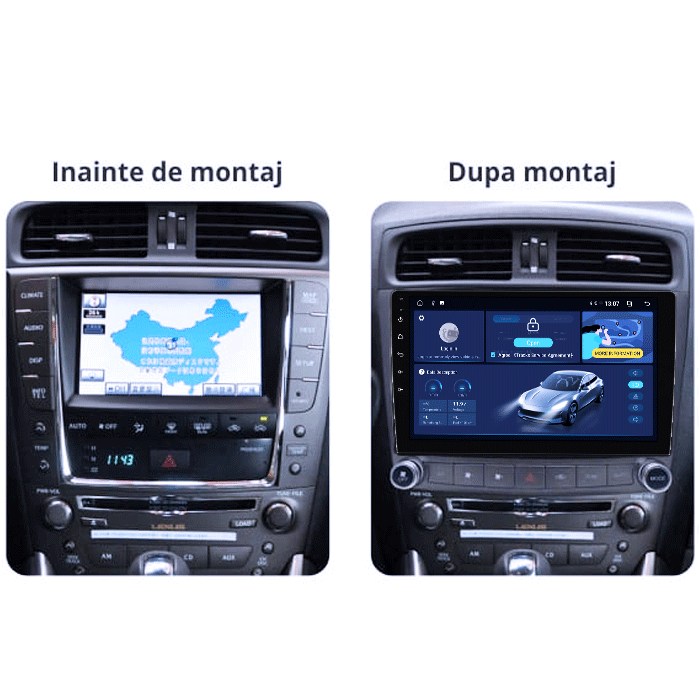 Navigatie dedicata Lexus IS250 2010-2018, 4GB RAM 64GB ROM, Octacore, Android 14, Display QLED 9", DSP, Carplay&Android Auto, SIM 4G, Ventilator Activ [5]