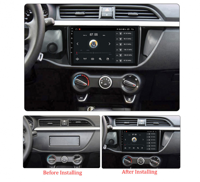 (Resigilata) Navigatie dedicata Kia Rio 2016-2019, 2GB RAM 32GB ROM, Quad Core, Display 9" IPS Full HD, Carplay, Android 13, Bluetooth, Magazin Play, Suport camere AHD [2]