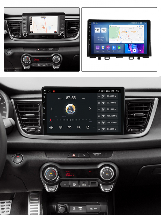 Navigatie dedicata KIA Rio 2017- 2019, 4GB RAM 32 ROM, Android 13, Display QLED, 9",DSP, Carplay, Android Auto, Internet, Youtube , Waze , WI-FI , USB , Bluetooth , Mirrorlink [4]