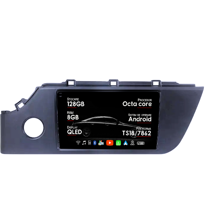 Navigatie dedicata Kia Rio 2020-2021, 8GB RAM 128GB ROM, Octacore, Platforma TS18, Android 14, Display QLED 9", Suporta camera 360", DSP, Carplay&Android Auto, SIM 4G, Ventilator Activ [1]