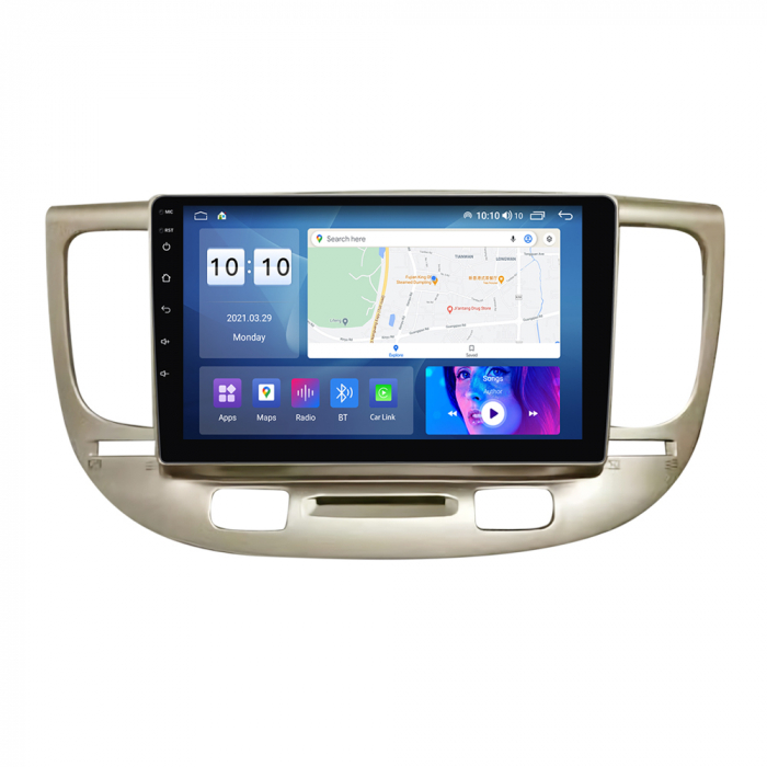 Navigatie dedicata Kia Rio2 2005-2011, 4GB RAM 32 ROM, Android 13, Display QLED, 9",DSP, Carplay, Android Auto, Internet, Youtube , Waze , WI-FI , USB , Bluetooth , Mirrorlink [6]