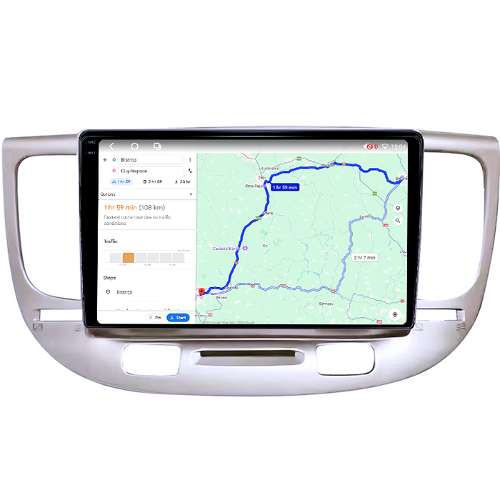 Navigatie dedicata Kia Rio2 2005-2011, 4GB RAM 64GB ROM, Procesor Qualcomm Octacore, Android 14, Rezolutie 2K, Display QLED 9", DSP, Carplay&Android Auto, SIM 4G [4]