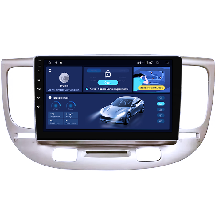 Navigatie dedicata Kia Rio2 2005-2011, 8GB RAM 128GB ROM, Octacore, Platforma TS18, Android 13, Display QLED 9”, Suporta camera 360º, DSP, Carplay&Android Auto, SIM 4G, Ventilator Activ [2]