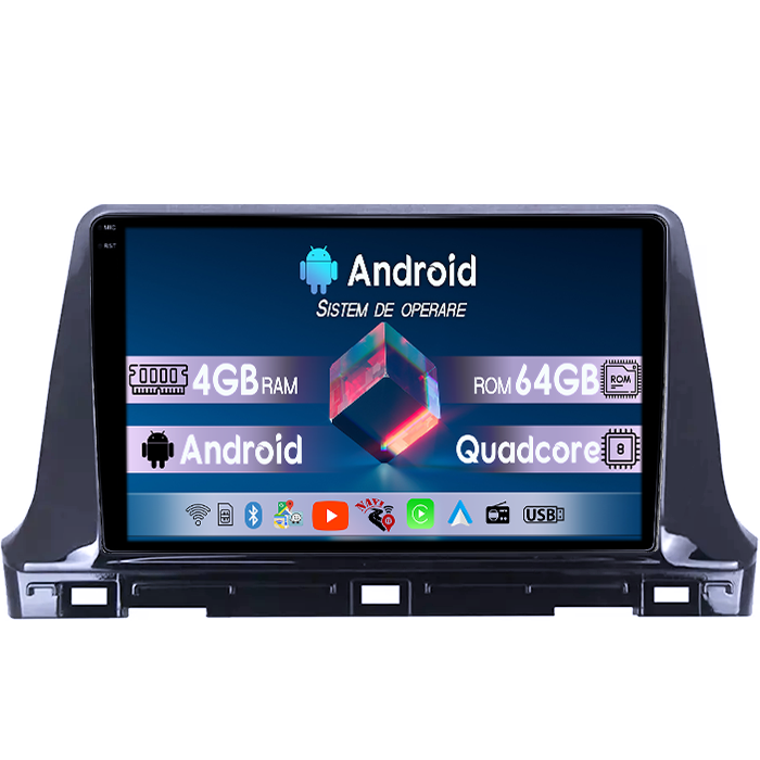 Navigatie dedicata KIA Seltos 2016-2020, 4GB RAM 64GB ROM, Quad Core, Display 10" QLED 1K, Carplay, Android 14, Bluetooth, Magazin Play, Suport Camere AHD [1]