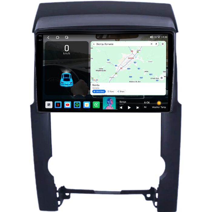 Navigatie dedicata Kia Sorento 2 2009-2012, 4GB RAM 64GB ROM, Octacore, Android 14, Display QLED 1K 9", Carplay&Android Auto, SIM 4G, Ventilator Activ [2]