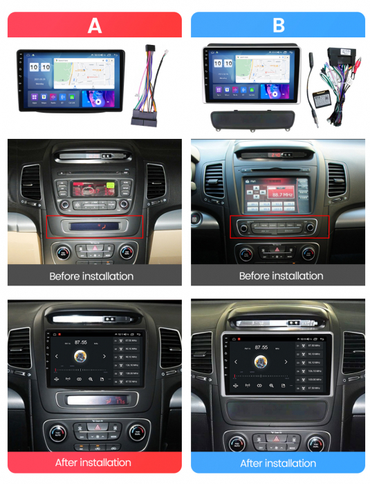 (Resigilata) Navigatie dedicata Kia Sorento 2013-2014, 2GB RAM 32GB ROM, Quad Core, Display 9" IPS Full HD, Carplay, Android 13, Bluetooth, Magazin Play, Suport camere AHD [3]