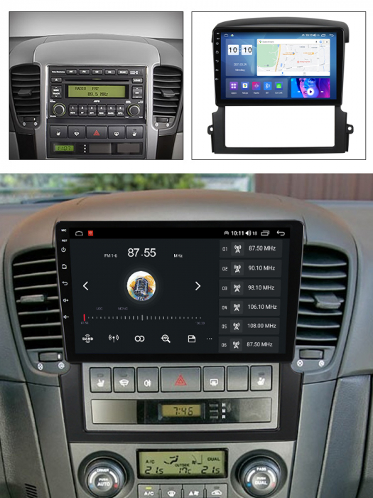 Navigatie dedicata Kia Sorento 2002-2011, 4GB RAM 32 ROM, Android 13, Display QLED, 9",DSP, Carplay, Android Auto, Internet, Youtube , Waze , WI-FI , USB , Bluetooth , Mirrorlink [6]