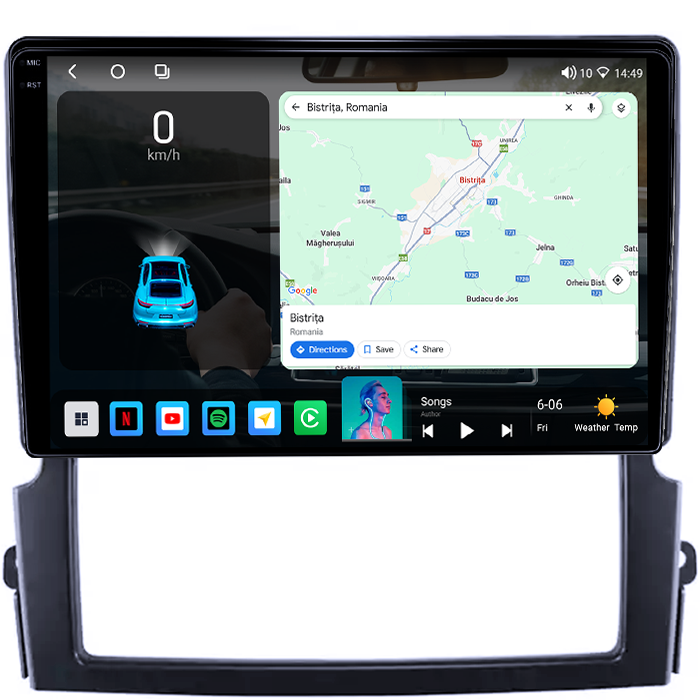 Navigatie dedicata Kia Sorento 2002-2011, 4GB RAM 64GB ROM, Octacore, Android 14, Display QLED 1K 9", Carplay&Android Auto, SIM 4G, Ventilator Activ [2]