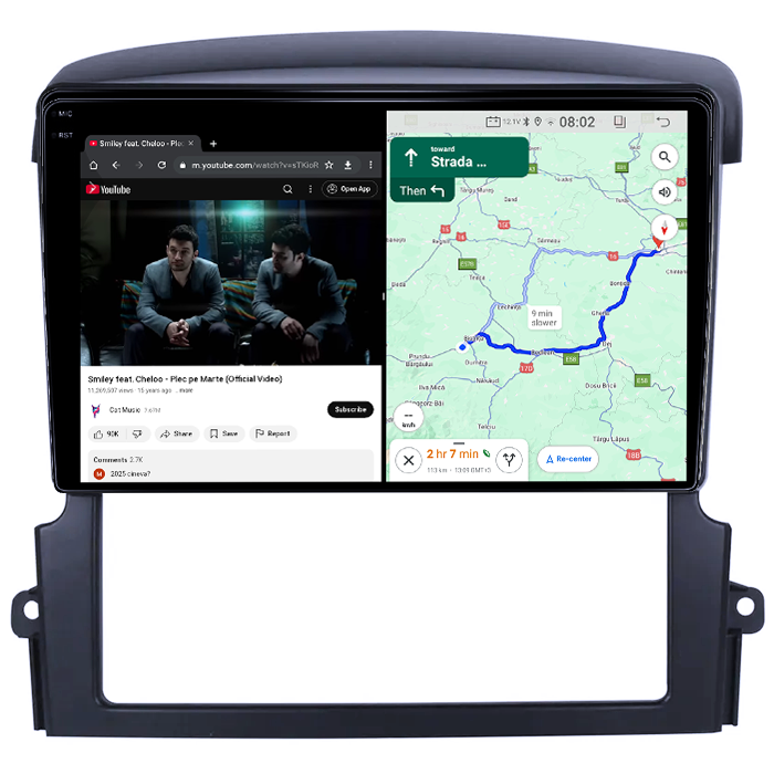 Navigatie dedicata Kia Sorento 2002-2011, 4GB RAM 64GB ROM, Quad Core, Display 9" QLED 1K, Carplay, Android 14, Bluetooth, Magazin Play, Suport Camere AHD [6]