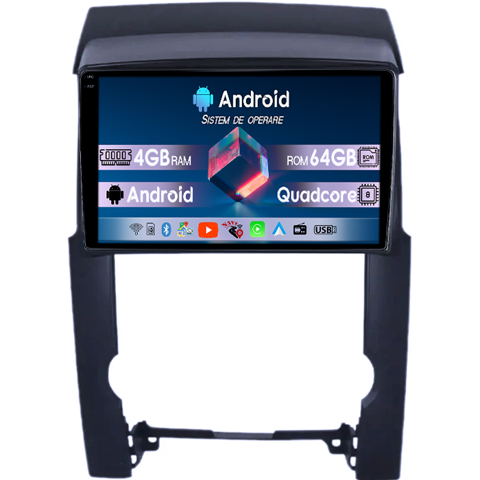 Navigatie dedicata KIA Sorento 2009-2012, 4GB RAM 64GB ROM, Quad Core, Display 10" QLED 1K, Carplay, Android 14, Bluetooth, Magazin Play, Suport Camere AHD [4]