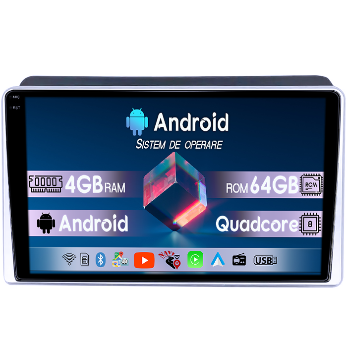 Navigatie dedicata Kia Sorento 2013-2014, 4GB RAM 64GB ROM, Quad Core, Display 9" QLED 1K, Carplay, Android 14, Bluetooth, Magazin Play, Suport Camere AHD [1]