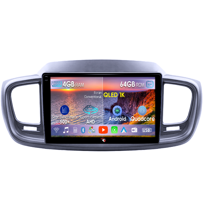 Navigatie dedicata KIA Sorento 2014-2017, 4GB RAM 64GB ROM, Octacore, Android 14, Display QLED 1K 10", Carplay&Android Auto, SIM 4G, Ventilator Activ [1]