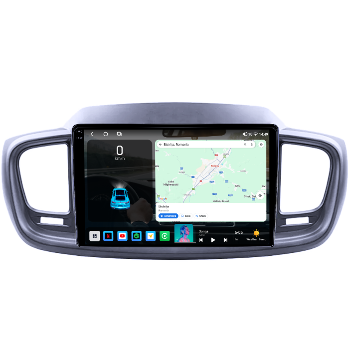 Navigatie dedicata KIA Sorento 2014-2017, 4GB RAM 64GB ROM, Octacore, Android 14, Display QLED 1K 10", Carplay&Android Auto, SIM 4G, Ventilator Activ [2]