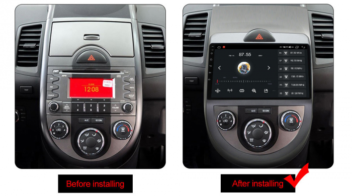 (Resigilata) Navigatie dedicata Kia Soul 2010-2013, 2GB RAM 32GB ROM, Quad Core, Display 9" IPS Full HD, Carplay, Android 13, Bluetooth, Magazin Play, Suport camere AHD [4]