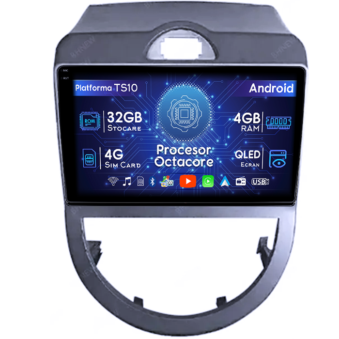 Navigatie dedicata Kia Soul 2010-2013, 4GB RAM 32GB ROM, Octacore, Android 14, Display QLED 1K 9", DSP, Carplay&Android Auto, SIM 4G, Bluetooth, Ventilator Activ [1]