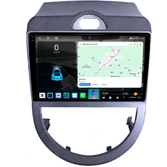 Navigatie dedicata Kia Soul 2010-2013, 4GB RAM 64GB ROM, Octacore, Android 14, Display QLED 1K 9", Carplay&Android Auto, SIM 4G, Ventilator Activ [2]