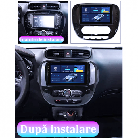 Navigatie dedicata Kia Soul 2013-2019, 4GB RAM 64GB ROM, Quad Core, Display 9" QLED 1K, Carplay, Android 14, Bluetooth, Magazin Play, Suport Camere AHD [2]