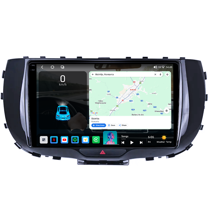Navigatie dedicata Kia Soul 2019-2020, 4GB RAM 64GB ROM, Octacore, Android 14, Display QLED 1K 9", Carplay&Android Auto, SIM 4G, Ventilator Activ [2]