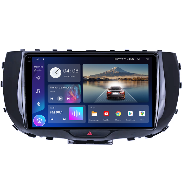 Navigatie dedicata Kia Soul 2019-2020, 4GB RAM 64GB ROM, Quad Core, Display 9" QLED 1K, Carplay, Android 14, Bluetooth, Magazin Play, Suport Camere AHD [4]